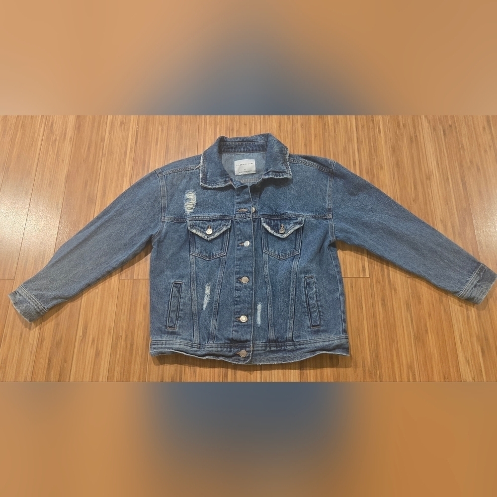 NWOT Pink Celebrity Blue Denim Jacket
